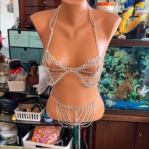 Elegant Crystal Embellished Shapewear Set